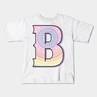 Pastel color mandala with alpha B Kids T-Shirt